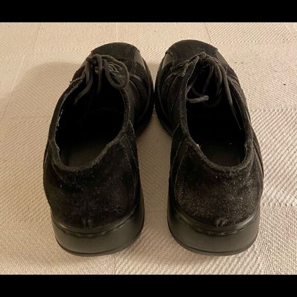 Dansko Women's 37 Folly Striped Suede Leather Lace Up Oxford Comfort Shoe Black - Picture 6 of 8